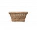 CER-7915W-TRAM - Justice Design - Tuscan Garden - Wide Rectangle Sconce with Dentil Design Open Top and Bottom Wall Sconce Mocha Travertine E26 Medium Base IncandescentChoose Your Options - Tuscan GardenG�� Collection