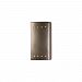 CER-0925W-PATA - Justice Design - Ambiance - Small Rectangle with Perfs Open Top and Bottom Outdoor Wall Sconce Antique Patina E26 Medium Base IncandescentChoose Your Options - AmbianceG��