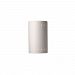 CER-0990W-CRK - Justice Design - Ambiance - Small Cylinder with Perfs Closed Top Outdoor Wall Sconce White Crackle E26 Medium Base IncandescentChoose Your Options - AmbianceG��