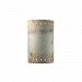 CER-5295-HMBR - Justice Design - Ambiance - Large ADA Cylinder with Perfs Open Top and Bottom Wall Sconce Hammered Brass E26 Medium Base IncandescentChoose Your Options - AmbianceG��