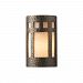 CER-5355-TRAG-MICA - Justice Design - Ambiance - Large ADA Prairie Window Open Top and Bottom Wall Sconce Greco Travertine E26 Medium Base Dimmable FluorescentChoose Your Options - AmbianceG��