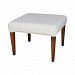7011-120-E - Elk Home - Couture Covers - 24.5 Inch Single Bench Cover Pure White Finish - Couture Covers