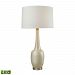 D2611C-LED - Elk Home - Modern Vase - 36 Inch 9.5W 1 LED Table Lamp Antique Brass/Cream Finish with White Textured Linen Shade - Modern Vase