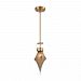 D3896 - Elk Home - Touche - One Light Pendant Cafe Bronze Finish with Amber Seeded Glass - Touche