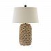 D3050 - Elk Home - One Light Table Lamp Nature Rope/Oil Rubbed Bronze Finish with Off-White Fabric Shade -
