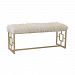 3169-020 - Elk Home - Betty - 48 Inch Double Bench Gold/White Faux Fur Finish - Betty