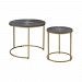 3200-237/S2 - Elk Home - Concrete Origami - 24 Inch Accent Table (Set of 2) Concrete/Gold Finish - Concrete Origami