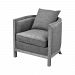 1204-060 - Elk Home - Cupertino - 28 Inch Club Chair Reclaimed Grey Wood/Grey Chenille Finish - Cupertino