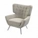 1204-102 - Elk Home - Determinative - 34 Inch Chair Grey Linen/Silver Finish - Determinative