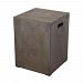 157-004 - Elk Home - Cubo - 18.1 Inch Square Stool Concrete Finish - Cubo