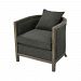 1204-061 - Elk Home - Five Boroughs - 28 Inch Club Chair Reclaimed Brown/Grey Wood/Forest Floor Linen Finish - Five Boroughs