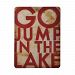 164525 - Elk Home - Go Jump In The Lake - 48 Inch Wall Art Hand-Painted Finish - Go Jump In The Lake