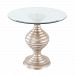 6041216 - Elk Home - Linea - 27.5 Inch Accent Table with Round Glass Top Silver Leaf Finish - Linea