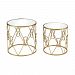 3200-230/S2 - Elk Home - Mental Note - 20 Inch Accent Table (Set of 2) Gold/Clear Finish - Mental Note