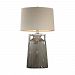 D2806 - Elk Home - Reaction - One Light Table Lamp Grey Glaze Finish with Light Grey Linen/Brown Shade - Reaction