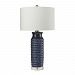 D2594 - Elk Home - Wrapped Rope - One Light Table Lamp Clear/Navy Blue Finish with Off-White Linen/White Shade - Wrapped Rope