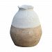 857-220 - Elk Home - Zucca - 8 Inch Vase Chalk White/Canyon Brown Finish - Zucca