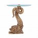 TABLE017 - Elk Home - Dolphin - 24 Inch Cocktail Table Antique Gold/Clear Finish - Dolphin