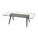 1203-022 - Elk Home - Meatpacking - 48- Inch Coffee Table Walnut/Bronze Finish with Clear Glass - Meatpacking