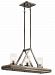 43433CLP - Kichler-Lighting-Canada - Colerne - Six Light Linear Chandelier Classic Pewter Finish with Clear Glass - Colerne