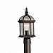 9935BKL16 - Kichler-Lighting-Canada - Barrie - 16 Inch 9W 1 LED Outdoor Post Lantern Black Finish with Clear Beveled Glass - Barrie