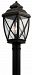 49843OZ - Kichler-Lighting-Canada - Tangier - One Light Outdoor Post Lantern Olde Bronze Finish with Clear Seeded Glass - Tangier