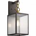 59007WZC - Kichler-Lighting-Canada - Lahden - One Light Large Outdoor Wall Lantern Weathered Zinc Finish with Clear Seeded Glass - Lahden