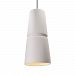 CER-6435-WHT-DBRZ-WTCD-120E-LED-10W - Justice Design - Radiance Collection - Cone 1-Light Large Pendant Dark Bronze WhiteChoose Your Options - Radiance Collection "Trade Mark"