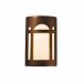 CER-7395-PATV-PL2-LED-9W - Justice Design - Ambiance - Large Arch Window Open Top and Bottom Wall Sconce Verde Patina Self Ballast LEDChoose Your Options - AmbianceG��