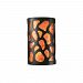 CER-7455-CRK-MICA-LED2-2000 - Justice Design - Ambiance - Large Cobblestones Open Top and Bottom Wall Sconce White Crackle Dedicated LEDChoose Your Options - AmbianceG��
