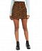 Vanilla Star Juniors' Leopard-Print Corduroy Skirt