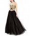 Blondie Nites Juniors' Embroidered Corset Gown