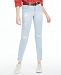 Dollhouse Juniors' Belted Distressed Cuffed Jeans