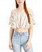 Angie Juniors' Striped Off-The-Shoulder Crop Top