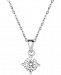 TruMiracle Diamond Solitaire Pendant Necklace (3/8 ct. t. w. ) in 14k White Gold