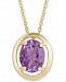 Amethyst Oval 18" Pendant Necklace (2-3/8 ct. t. w. ) in 18k Gold-Plated Sterling Silver