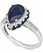 Sapphire (4-1/2 ct. t. w. ) & White Sapphire (1/4 ct. t. w. ) Ring in 10k White Gold