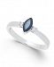 Sapphire (1/2 ct. t. w. ) & Diamond Accent Ring in 14k White Gold