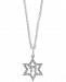 Effy Diamond Star of David Chai 18" Pendant Necklace (1/8 ct. t. w. ) in 14k White Gold