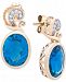 London Blue Topaz (6-3/8 ct. t. w. ) & Diamond Accent Drop Earrings in 14k Gold