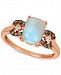 Le Vian Neopolitan Opal (7/8 ct. t. w. ) & Chocolate and Vanilla Diamond (1/5 ct. t. w. ) Ring in 14k Rose Gold