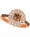 Le Vian Chocolate & Nude Diamond Floral Ring (1-1/3 ct. t. w. ) in 14k Rose Gold