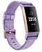 Fitbit Charge 3 Interchangeable Lavender/Rose Gold-Tone Fabric & Black Elastomer Strap Smart Watch 22.7mm - A Special Edition