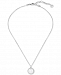 Zodiac Sterling Silver Imitation Pearl Pendant Necklace, 15" + 2" extender