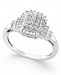 Diamond Square Cluster Promise Ring (1/2 ct. t. w. ) in Sterling Silver