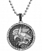 Men's Diamond Eagle Disc 24" Pendant Necklace (1/10 ct. t. w. ) in Stainless Steel