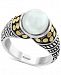 Effy Cultured Freshwater Pearl (9mm) Ring in Sterling Silver & 18k Gold Over Silver