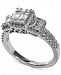 Effy Bridal Diamond Baguette Cluster Engagement Ring (3/4 ct. t. w. ) in 14k White Gold