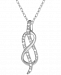 Diamond Swirl 18" Pendant Necklace (1/10 ct. t. w. ) in Sterling Silver