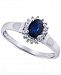 Sapphire (5/8 ct. t. w. ) & Diamond (1/8 ct. t. w. ) Statement Ring in 14k White Gold